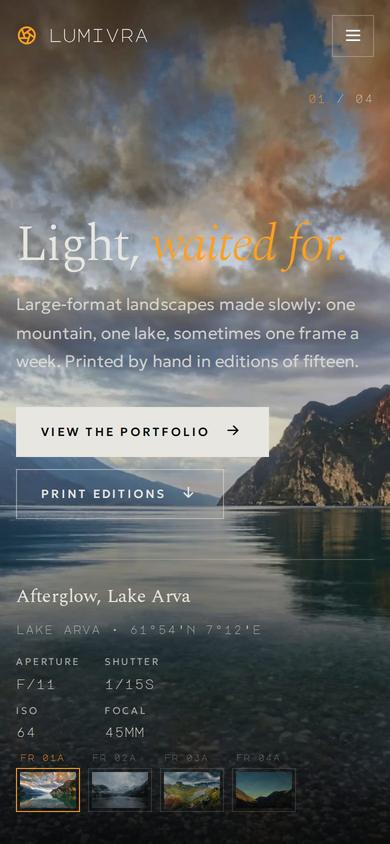 Lumivra on mobile